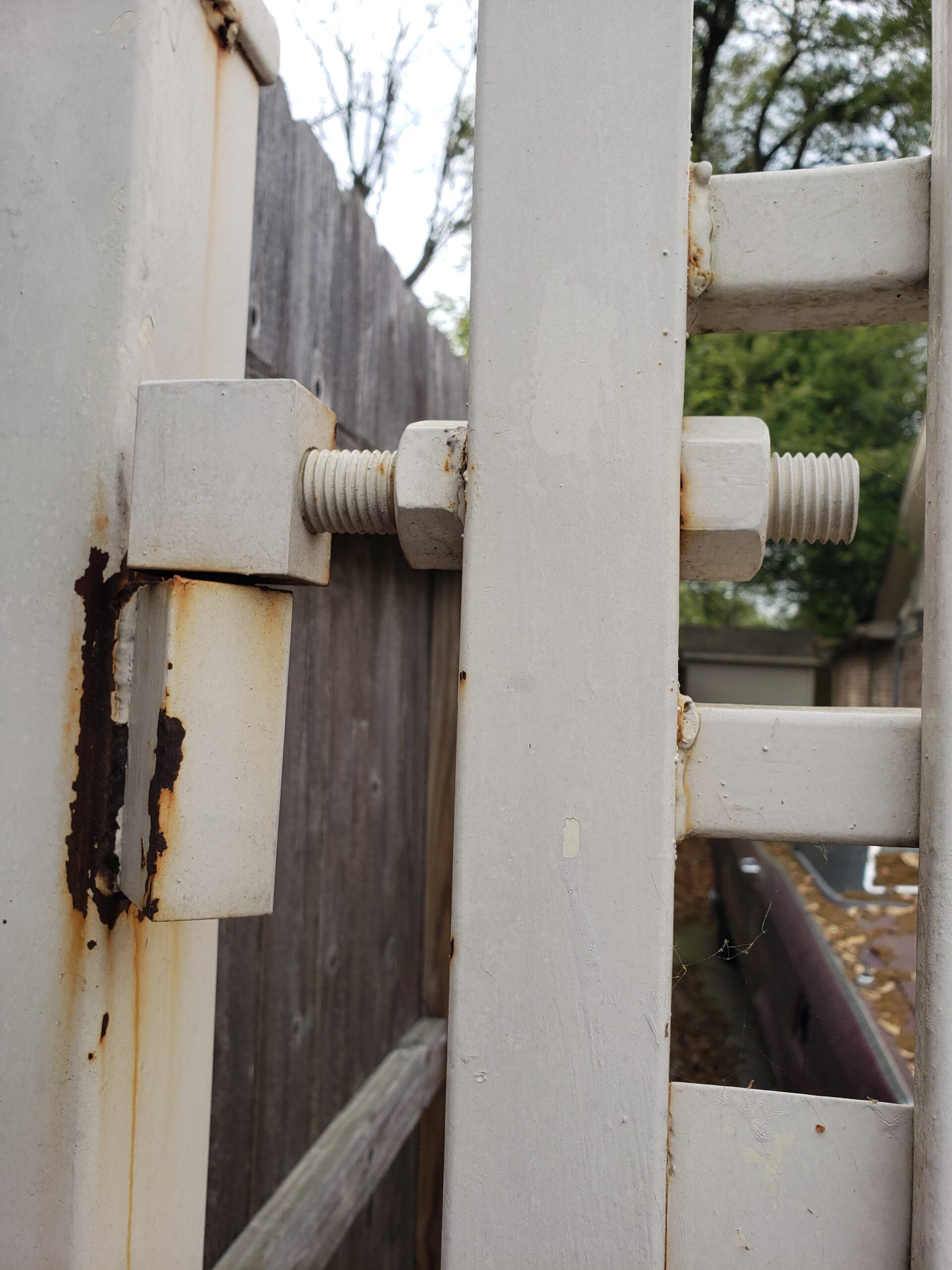 welded hinge repair on iron gate in Houston