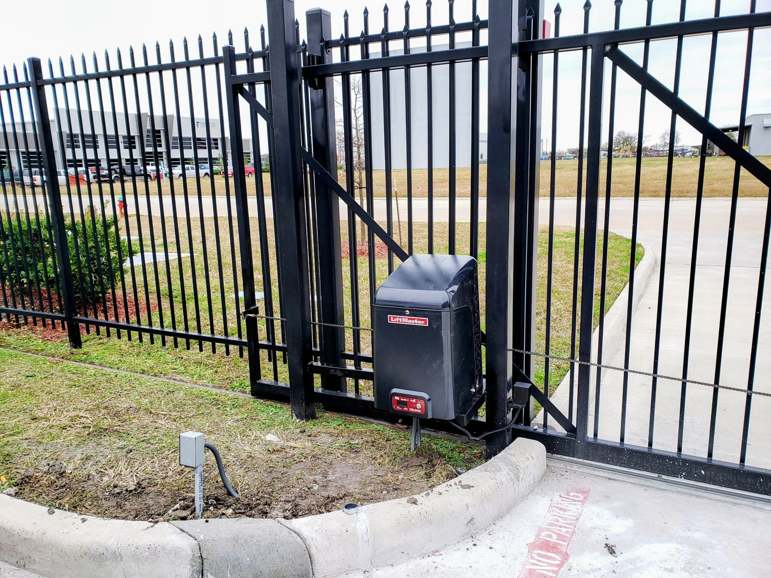 LiftMaster commercial electric slide gate opener in Houston