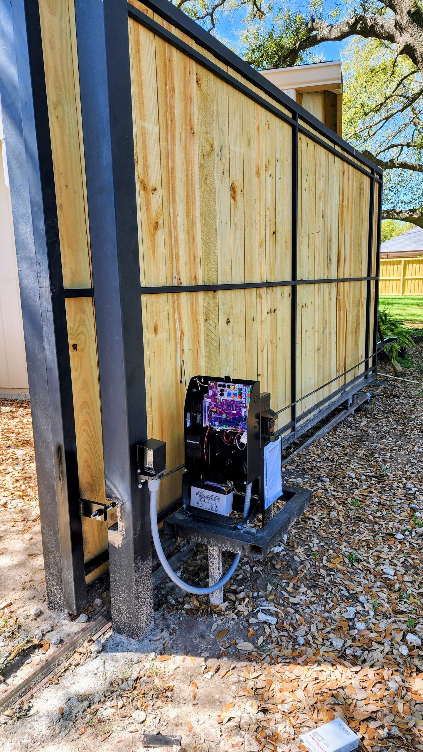 LiftMaster RSL12 slide gate opener service work in Houston