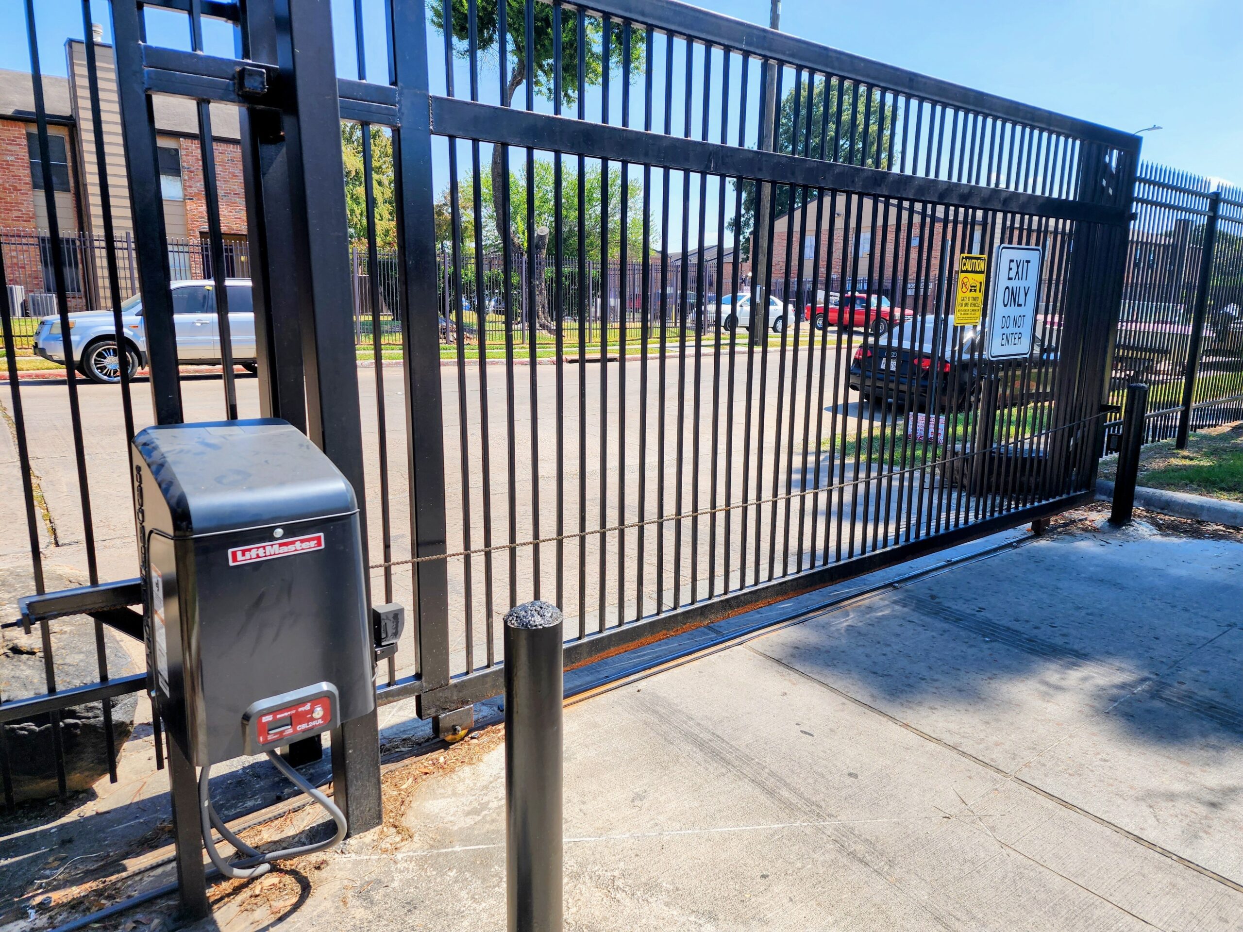 HOA gate repair in Houston for a gated community entrance system