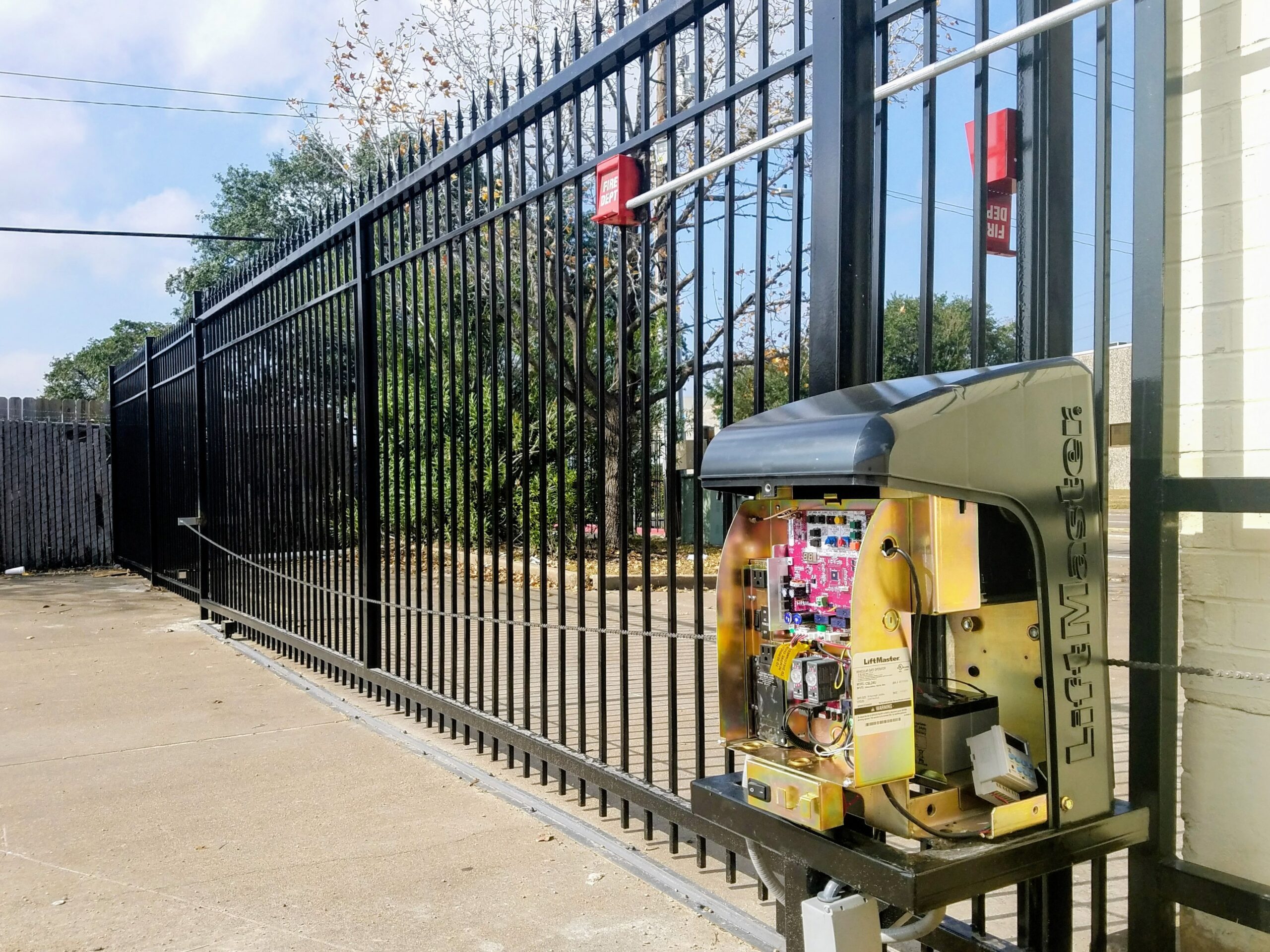 HOA slide gate repair for a Houston gated community entrance