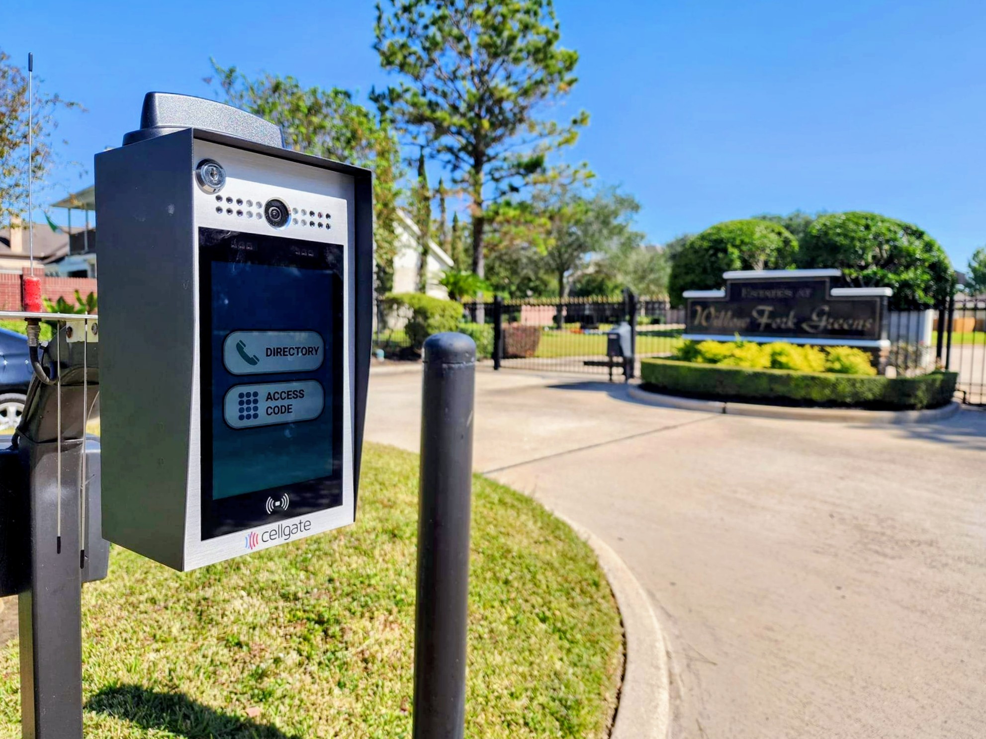 Access control system at gated entry in Houston